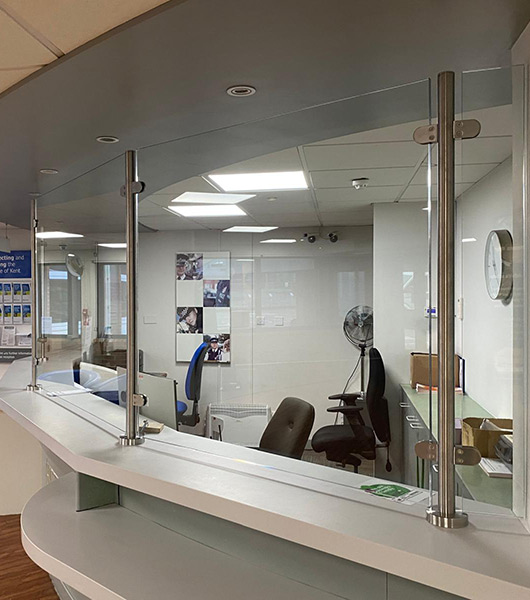 Secure reception glass screen installation for councils and offices in London & Southeast England