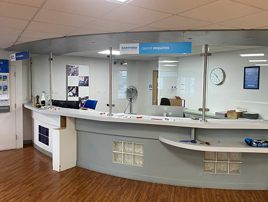 Case Study: Secure Reception Glass Screen Installation for Dartford Council